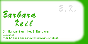 barbara keil business card